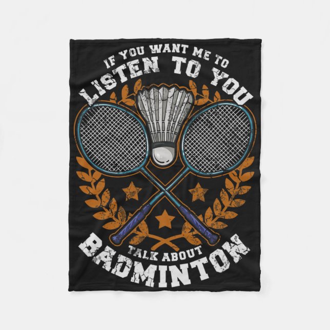 Wenn du mir Will, dir zuzuhören, redest du Dminton Fleecedecke (Vorderseite)