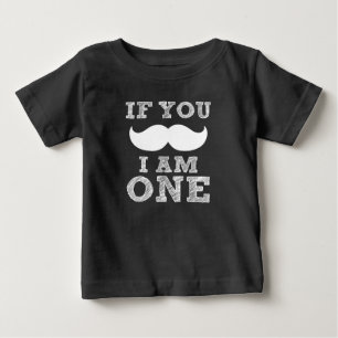 Wenn du Mustache bist, bin ich ein lustiger Geburt Baby T-shirt