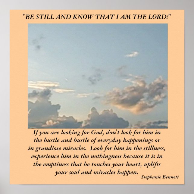 Wenn du nach Gott suchst Poster (Vorne)