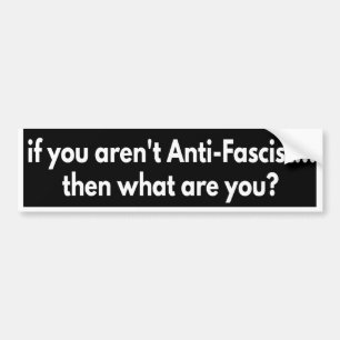 Wenn du nicht Antifaschist bist... was bist du dan Autoaufkleber