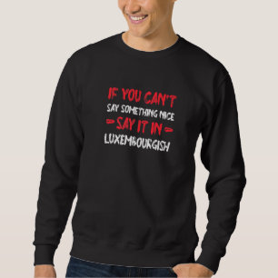 Wenn du nichts Nettes sagen kannst, sag es auf Lux Sweatshirt