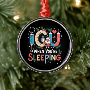 Wenn du schläfst, lustige ICU-Krankenschwester Wei Ornament Aus Metall