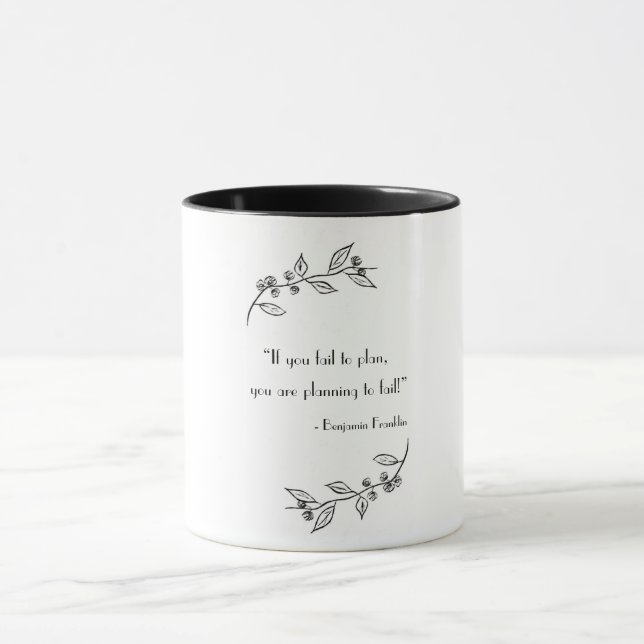 "Wenn du versage zu planen..." inspirierende Tasse (Zentrum)