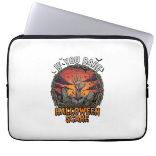 Wenn du wagst Halloween Angst Zombie Hand Grabstei Laptopschutzhülle