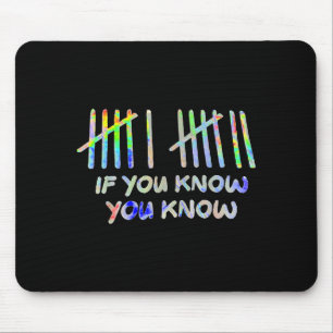 Wenn du weißt, weißt du 67 Sechs Sieben Meme Mousepad