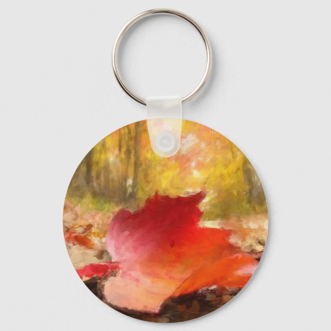Wenn ein Leaf in einem Wald fällt.. Schlüsselanhänger (Vorderseite)