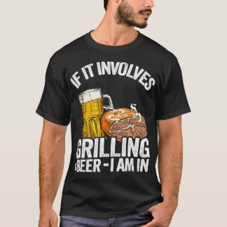 Wenn es Grillen & Bier Schweinefleisch Rub Vater G T-Shirt