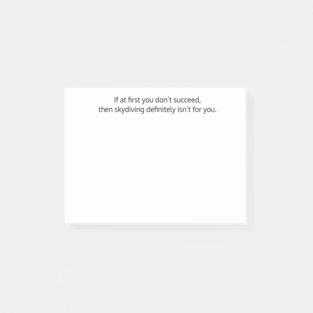 Wenn es Ihnen zunächst nicht gelingt, dann........ Post-it Klebezettel (Vorderseite)