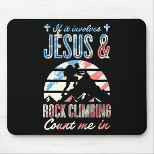 Wenn es Jesus und Bouldering beinhaltet, bin ich d Mousepad