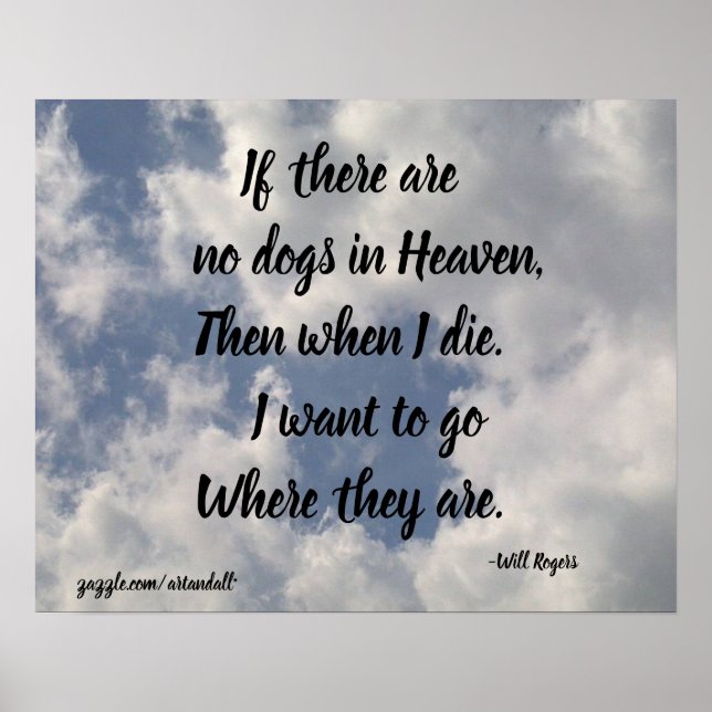 WENN ES KEINE HUNDE-WILL ROGERS POSTER (Vorne)