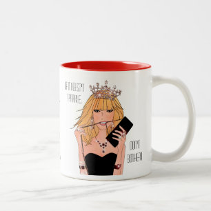Wenn es nicht glüht - mach dir nichts vor!" Zwei-T Zweifarbige Tasse