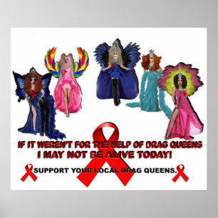 Wenn es nicht um die Hilfe von Drag Queens...Poste Poster