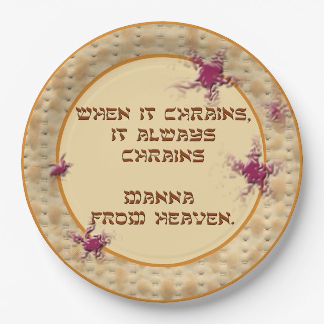 Wenn es regnet...Papierplatte Pappteller (Vorderseite)