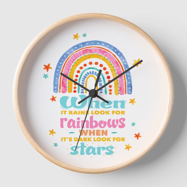 Wenn es regnet, suchen Sie nach Regenbogen Uhr (Vorderseite)