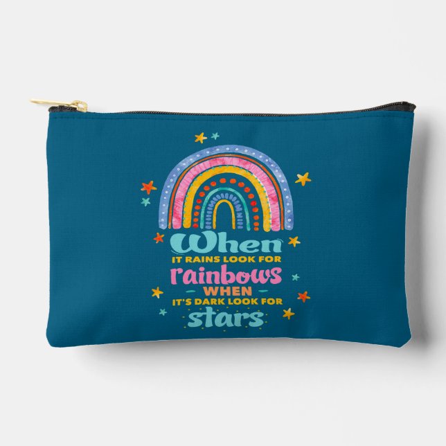 Wenn es regnet, suchen Sie nach Regenbogen Zubehörtasche (Vorderseite)