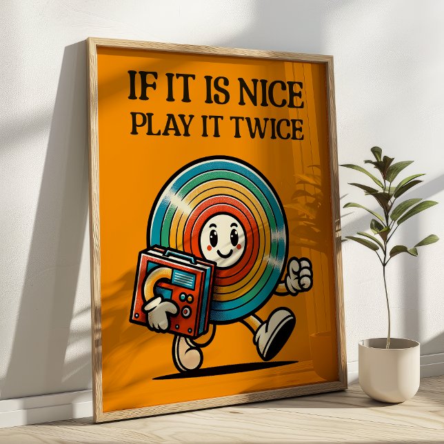 Wenn es schön spielen ist es zweimal Vinyl Mascot  Poster (Von Creator hochgeladen)