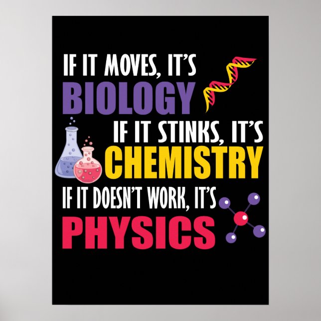 Wenn es sich bewegt, dann ist es Biologie Poster (Vorne)