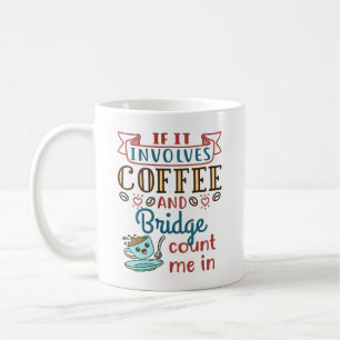 Wenn es um Kaffee und Bridge Niedlich Card Game ge Kaffeetasse