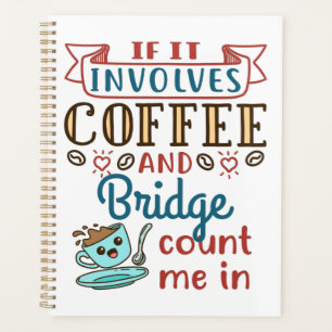 Wenn es um Kaffee und Bridge Niedlich Card Game ge Planer