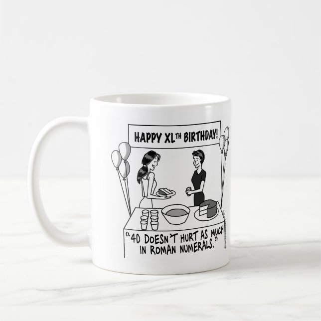 Wenn Frauen die 40 Klassiker-Tasse drehen Kaffeetasse (Links)
