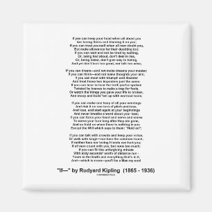 Wenn Gedicht durch Rudyard Kipling (inspirierend Magnet