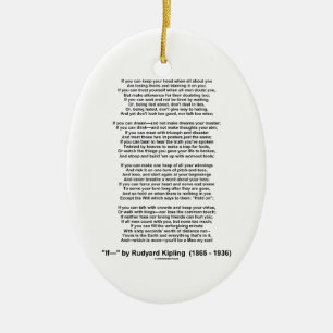 Wenn Gedicht durch Rudyard Kipling (kein Kipling Keramikornament
