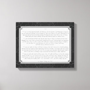 Wenn Gedicht durch Rudyard Kipling Leinwanddruck