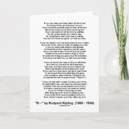 Wenn Gedicht von Rudyard Kipling (inspirierendes G Karte