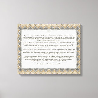 Wenn Gedicht von Rudyard Kipling Leinwanddruck