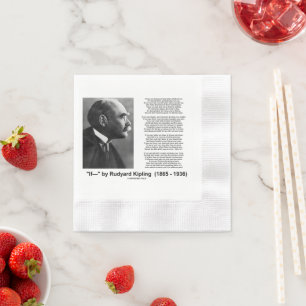 "Wenn— " Gedicht von Rudyard Kipling Serviette