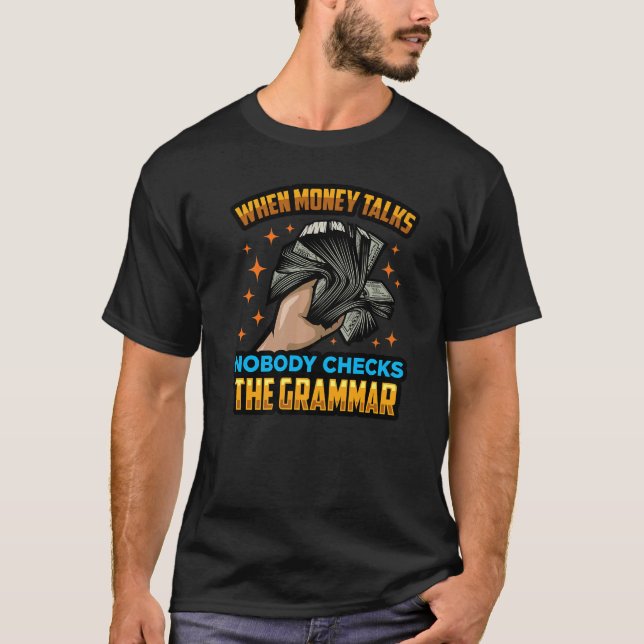 Wenn Geld spricht niemand Karo der Grammatik Klein T-Shirt (Vorderseite)