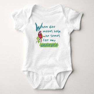 Wenn Gott Hilfe braucht, ich GRANPA! I ESP I Baby  Baby Strampler