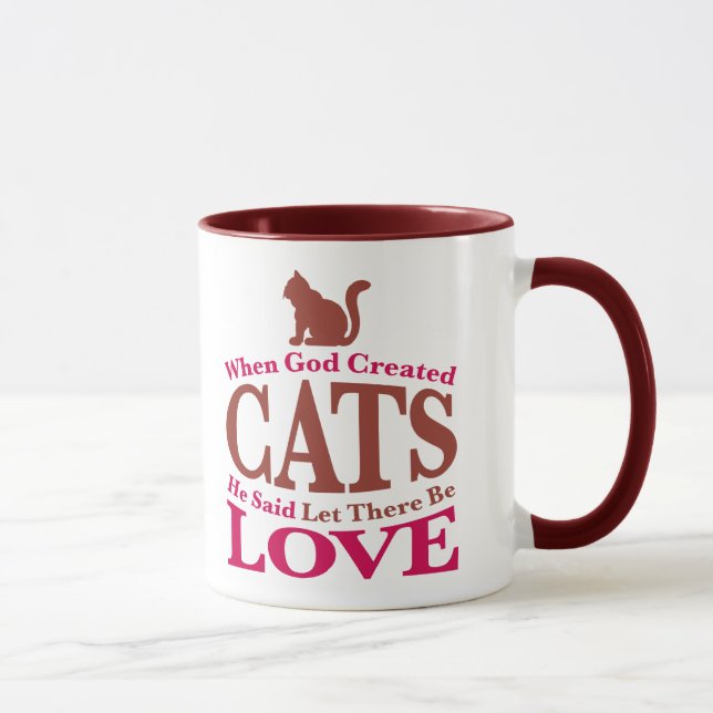 Wenn Gott Katzen erschaffen hat Tasse (Rechts)