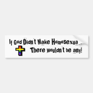 Wenn Gott nicht Homosexuelle… machte Autoaufkleber