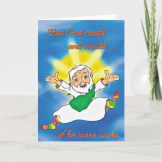 "Wenn Gott Socken-" lustige Nüchternheit-Karte Karte