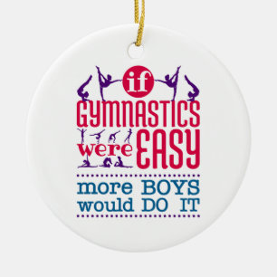 Wenn Gymnastik war einfach lustige Frauen Mädchen Keramik Ornament