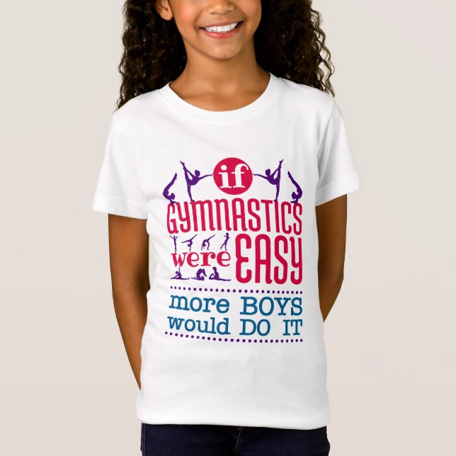 Wenn Gymnastik war einfach lustige Frauen Mädchen T-Shirt (Vorderseite)