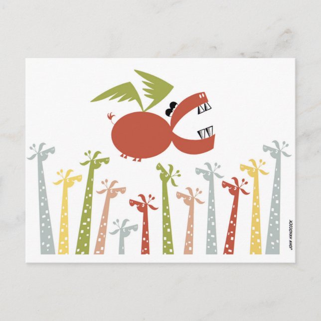 Wenn Hippos Fliegen Postkarte (Vorderseite)