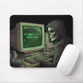 Wenn Hoffnung <= 0 Immer noch versuchen | Cyberpun Mousepad