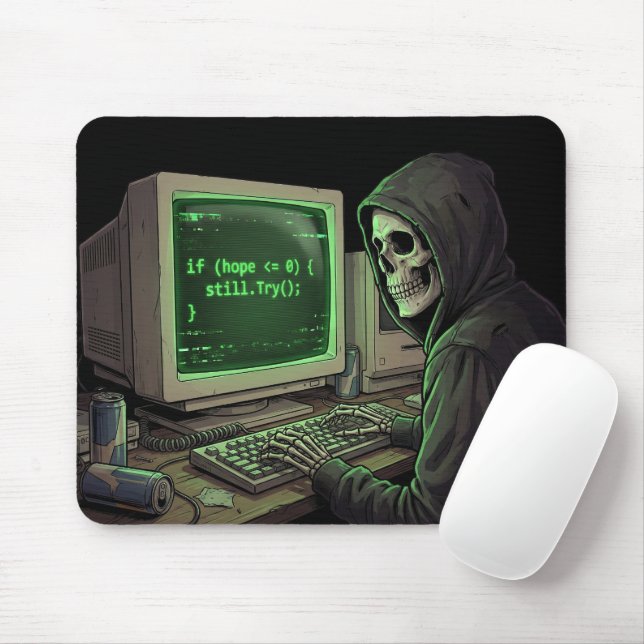 Wenn Hoffnung <= 0 Immer noch versuchen | Cyberpun Mousepad (Mit Mouse)