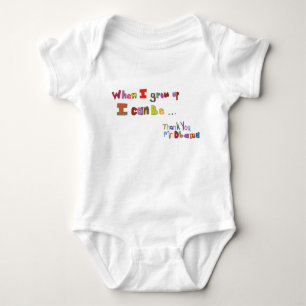 Wenn ich aufwachse, scherzt Obama Baby Strampler