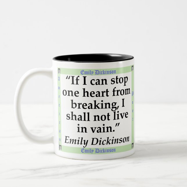 Wenn ich ein Herz vom Brechen abhalten kann - Dick Zweifarbige Tasse (Links)