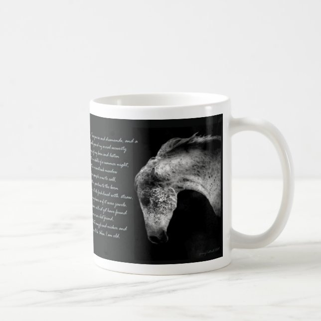 Wenn ich eine alte Pferdefrauen-Tasse bin Kaffeetasse (Rechts)
