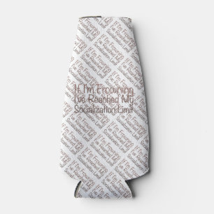 Wenn ich erfroren bin... in Braun Flaschenkühler