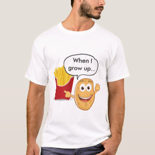 Wenn ich groß bin... Lustige Kartoffel und Pommes T-Shirt