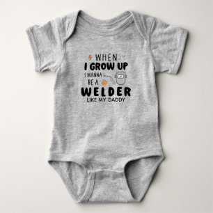 Wenn ich groß bin, möchte ich ein Schweißer wie me Baby Strampler