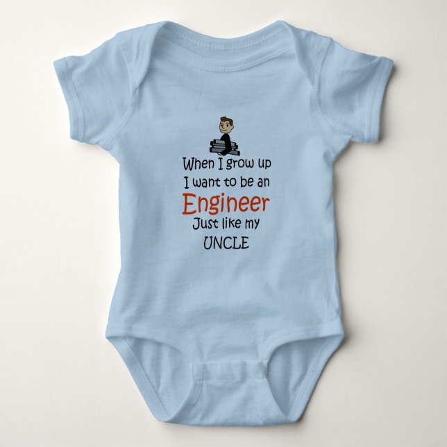 Wenn ich Ingenieur aufwachse Baby Strampler (Vorderseite)