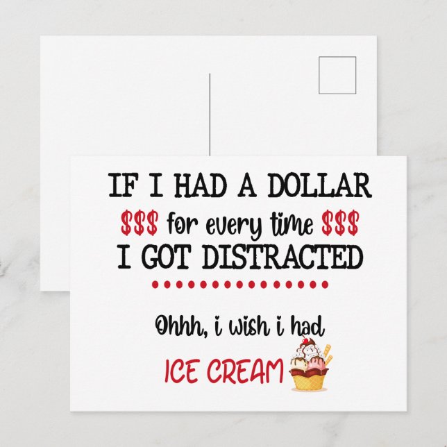 Wenn ich jedes Mal einen Dollar hätte, Got ich abg Postkarte (Vorne/Hinten)