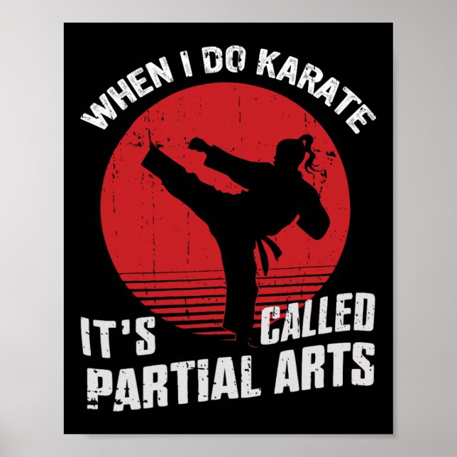 Wenn ich Karate mache, heißt es Partial Arts  Poster (Vorne)