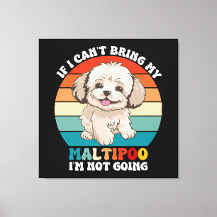 Wenn ich meinen Maltipoo-Hund nicht mitbringen kan Leinwanddruck